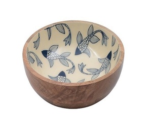 Bol en bois écologique, durable, de haute qualité, au design moderne, imprimé décoratif, pour la maison, l'hôtel et le restaurant, idéal pour servir des salades - Product Image 3