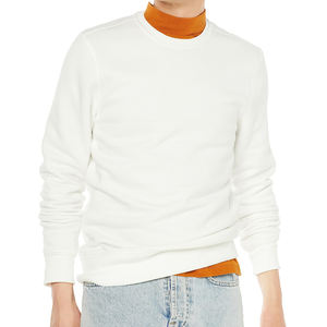 Sudadera térmica para hombre con cuello redondo diseño caliente 100% algodón polar liso sudadera manga larga sudadera de gran tamaño para correr - Product Image 1