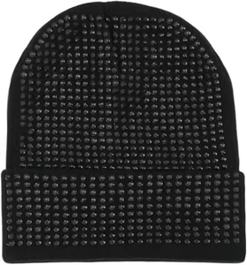 Gorro de Invierno de Alta Calidad para Hombre, Gorro de Punto con Pedrería y Logotipo Personalizado - Product Image 5