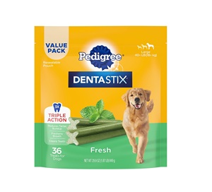 PEDIGREE DENTASTIX Golosinas dentales para perros grandes Huesos dentales de sabor fresco, 1,87 Lb. Value Pack (36 golosinas) - Product Image 5