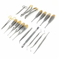 Ensemble d'instruments chirurgicaux dentaires manuels en acier inoxydable de qualité supérieure, 17 pièces, équipement de diagnostic vétérinaire certifié CE, pour extraction