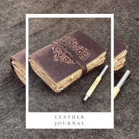 Journal en cuir véritable vintage fait main, classique, avec motif cœur en relief, papier à bords festonnés 7x5, ligné, excellent cadeau pour femmes, Saint-Valentin