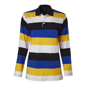 Camiseta Deportiva de Rugby de Manga Larga con Rayas Cosidas, Transpirable, Ecológica, de Excelente Calidad, Personalizable al por Mayor, Disponible en Todos los Colores - Product Image 1