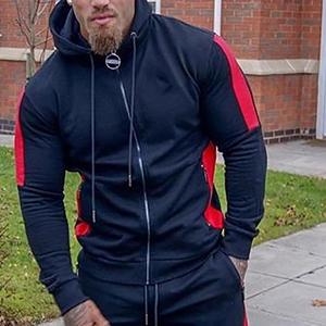 Ropa deportiva de entrenamiento personalizada para hombre, chándal deportivo de dos piezas con cremallera para hombre, ropa deportiva de otoño para adultos, chándal para hombre - Product Image 6