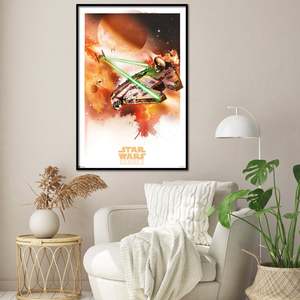 Modern Style Star Wars Episode V <b>Poster</b> Featuring the Millennium Falcon on High Quality Paper for Wall Decor - Product Image 2