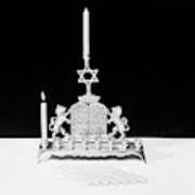 Artistic Brass Menorah <b>Candle</b> Holder Jewish Hanukkah Lamp Decorative <b>Candle</b> Stand Elegant Home Styling - Product Image 2