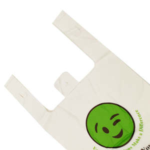 OEM/ODM usine personnaliser imprimé blanc Eco 100 biodégradable à faible teneur en carbone sac sans plastique sacs à provisions de haute qualité Offre Spéciale - Product Image 6