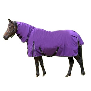 Shemax 2023 Horse Riding <b>Equestrian</b> High Quality Top Selling Custom Wholesale FIXED NECK TURNOUT RUG PURPLE - Product Image 1