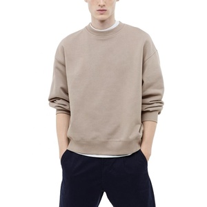 Nuevo diseño Sudadera de cuello redondo de gran tamaño 400gsm algodón de peso pesado gota hombro sudadera en blanco para hombres - Product Image 1