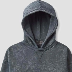 Sudadera con Capucha Personalizada con Logotipo Bordado para Hombre, 100% Algodón, Felpa, Cierre de Cremallera, Lavado Ácido, Bolsillos Grandes, Estilo Casual de Invierno, Digital - Product Image 3