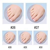 AILLSA Uñas Postizas Francesas de Cobertura Completa, Forma Cuadrada Ataúd, Acrílicas Pre-fabricadas, Diseñadas a Mano, Puntas de Uñas para Dedos