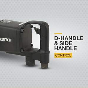 Clé à chocs pneumatique robuste de 1 pouce avec anse de 8 pouces et poignée en D, 10 CFM, 2 500 Ft.-Lbs. Mécanisme à double marteau à couple élevé - Product Image 2