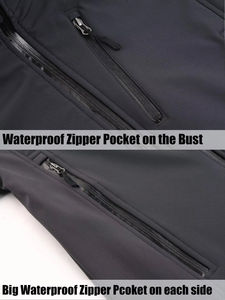 Veste Softshell Personnalisée de Haute Qualité pour Hommes Nouveau Design OEM avec Logo Avant pour Camping Randonnée - Product Image 6