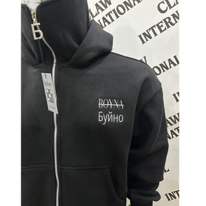 Vêtements de sport à double chapeau personnalisés Nouveau sweat à capuche coupe-vent d'hiver avec masque Ninja, style ample et polyvalent - Product Image 5