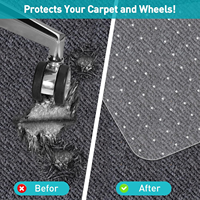 Tapis de chaise en PVC personnalisé pour bureau commercial, tapis de chaise de bureau pour sols moqués