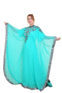 Caftan islamique marocain moderne pour les femmes longue robe de plage longue au sol avec approvisionnement ODM à manches longues respirant - Product Image 3