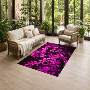 <b>RUGS</b> DEPOT LXDP-0728 Wholesale Pink Plum Traditional Anatolian Digital Printed Machine Washable Chenille Area <b>Rug</b> <b>Non</b> <b>Slip</b> - Product Image 6