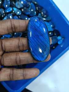Vente en gros de pierres précieuses en Labradorite bleue de haute qualité AAA Cabochon de Labradorite bleue semi-précieuse Labradorite bleue - Product Image 5