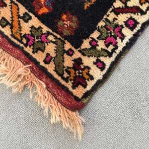 1.7x3.3 ft Rug, Turkish Vintage Rug, <b>Red</b> Polka dot <b>Wool</b> Rug - Product Image 4