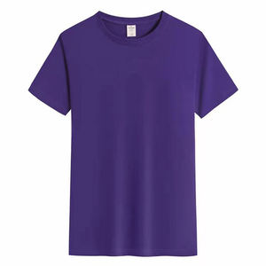 Oem logotipo personalizado verano suelta algodón camiseta cuello redondo publicidad TRABAJO ROPA Color sólido 180gsm camiseta para hombres - Product Image 1