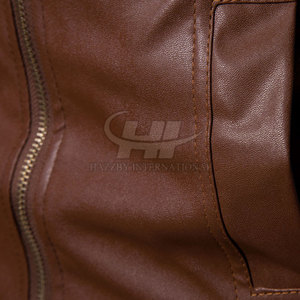 Chaqueta de Cuero para Hombre, Nueva Moda, Cuello Alto, Logotipo Frontal, Transpirable, Ecológica, Resistente al Viento, para Invierno - Product Image 5