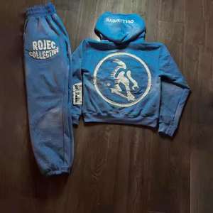 Custom <b>Men's</b> Printed Heavyweight Distressed Embroidery Vintage Acid Washed 100% Cotton Breathable Quick Dry Sweatpants Hoodie - Product Image 2