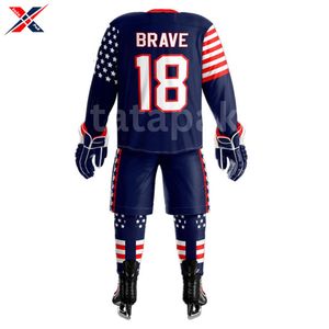 ชุดยูนิฟอร์มฮ็อกกี้น้ำแข็งสำหรับผู้ชายวัสดุโพลีเอสเตอร์แห้งเร็วระบายอากาศได้ดีที่สุด2025 - Product Image 6