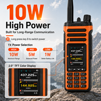 Radio bidirectionnelle BAOFENG SW-9 10W longue portée tri-bande VHF/UHF avec récepteur SI4732, USB-C, NOAA AM et programmation sans fil
