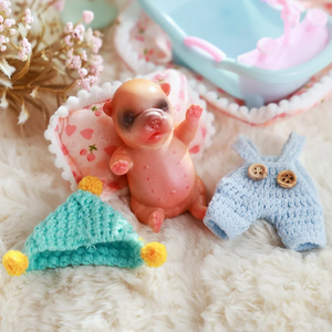 Babeside Jouet chiot réaliste en silicone souple et dodu de 4,5 pouces, figurine d'animal réaliste extensible miniature - Product Image 4