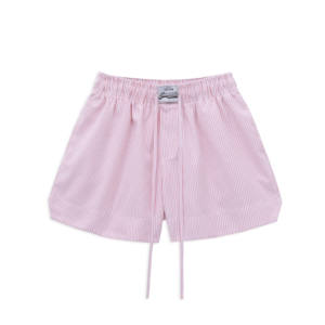 Short d'été brodé imprimé du Vietnam personnalisé Oxford rayures pastel tissu en coton respirant streetwear unisexe logo personnalisé - Product Image 2