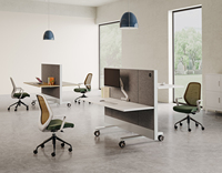 OMNI – Panneaux de séparation de bureau autoportants au design moderne pour postes de travail assis-debout compacts, solutions d'intimité
