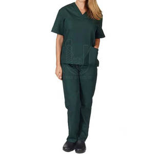 ชุดยูนิฟอร์มแพทย์ผ้าฝ้าย 100% คุณภาพสูงสำหรับผู้หญิง แบบขายส่ง ขนาดสั่งทำได้ พร้อมคุณสมบัติตรวจจับการสัมผัส ชุดสครับไร้ตะเข็บ - Product Image 1