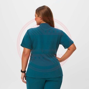 Costume de gommage médical à manches courtes pour femmes \ Uniforme d'occasion pour hôpital de qualité supérieure à vendre - Product Image 4