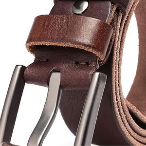 Cinturón de cuero de vaca genuino informal para hombre más vendido con aleación para hebilla Cinturón de cuero de vaca de alta calidad - Product Image 5