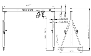 Grue à portique pliable en aluminium portable pour le levage de petits bateaux à vendre - Product Image 4