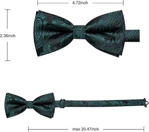 Sangles de nœud papillon maçonniques en polyester tissé élégant brodé de luxe style papillon Boutons de manchette respirants imprimés par sublimation Nœud papillon - Product Image 2
