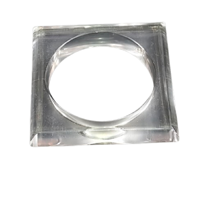 Bracelet carré moderne en acrylique transparent – Bracelet géométrique en résine aspect verre de haute qualité – Bijou minimaliste tendance - Product Image 3