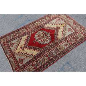 พรมตุรกีขนาด 3.8x5.8 ฟุต พรมลายวินเทจ พรมลายดอกไม้สีน้ำตาลแดง - Product Image 1