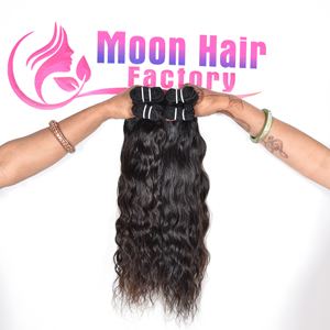 Extensiones de Cabello Virgen Natural del Sur de la India de la Mejor Calidad, Crudo Sin Procesar, Ondulado Profundo, de Fábrica, Templos, en Venta - Product Image 2