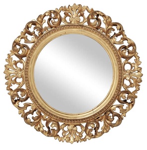 Thiết kế đơn giản Hot Bán tường bằng gỗ gương cho tường trang trí nội thất vòng hình được thiết kế gương với kích thước của 29x33x1.5 <span class=keywords><strong>inch</strong></span> - Product Image 6