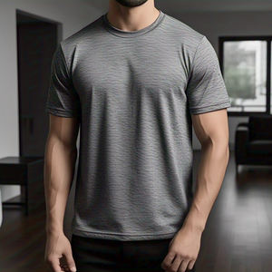 T-shirt à manches longues pour hommes Multi Panel Crew Neck 100% Cotton Polyester Tee Shirt Men Street Style Fashion Wear T Shirt Mens - Product Image 4