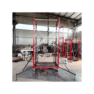 Échafaudage pliant électrique résistant de 8m avec la plate-forme réglable de cadre en acier pour construire le nettoyage de rénovation - Product Image 3