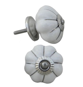 Boutons en céramique de Melon blanc épique poignées de tiroir d'armoire industrielle pour cuisine chambre salon pour armoire commode CK - Product Image 1