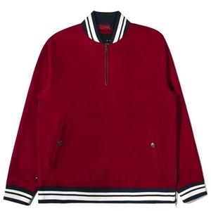 Sweat-shirt zippé Veste de baseball à col en V brodée imprimée en molleton lourd de haute qualité - Product Image 5