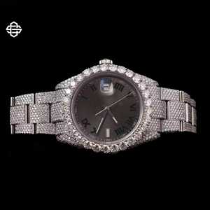 Meilleure montre à mouvement à quartz de luxe pour hommes, bracelet en acier inoxydable 20mm, cadran en verre, mode, style fusion d'affaires - Product Image 2