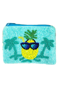 Divertido colorido con cuentas monedero Mini cremallera bordado personalizable de moda Mini monedero con cremallera para mujeres y niñas - Product Image 5