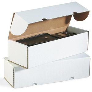 High Quality 1.20 B White Single-Wall Corrugated Cardboard <b>Folding</b> <b>Box</b> 308x206x80mm Dimensions for TRANSPAK Packaging Packaged - Product Image 1