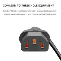 Câble d'alimentation Standard Europe Schuko CEE7/7 3pin Plug à Iec320 Ac Lead Cable Eu C13 Rallonge d'alimentation