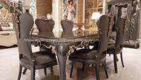 Ensemble de table à manger en teck moderne 6 places, look élégant, qualité supérieure, mobilier de salle à manger tendance.