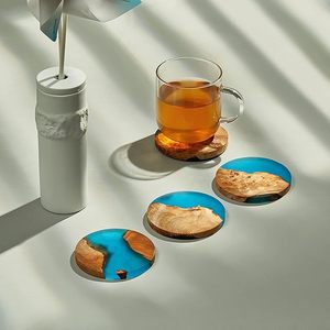 Posavasos de Resina de Madera Ecológicos, Hechos a Mano, de Alta Calidad, Estilo Bohemio, Ligeros, para Bebidas, para Uso en el Hogar y la Oficina, Económicos - Product Image 5